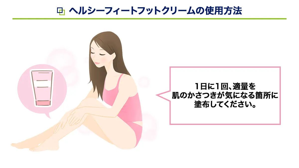 ヘルシーフィートフットクリームの使用方法