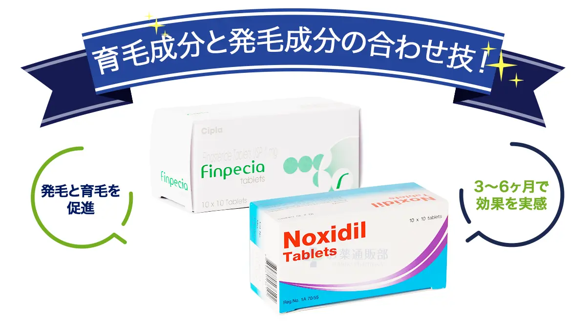 フィンペシア+ノキシジルセット(3ヶ月分)