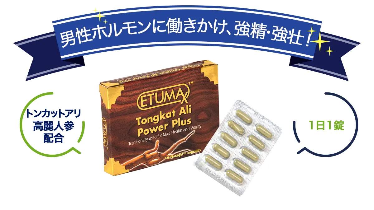 男性ホルモンに働きかけ、強精・強壮!