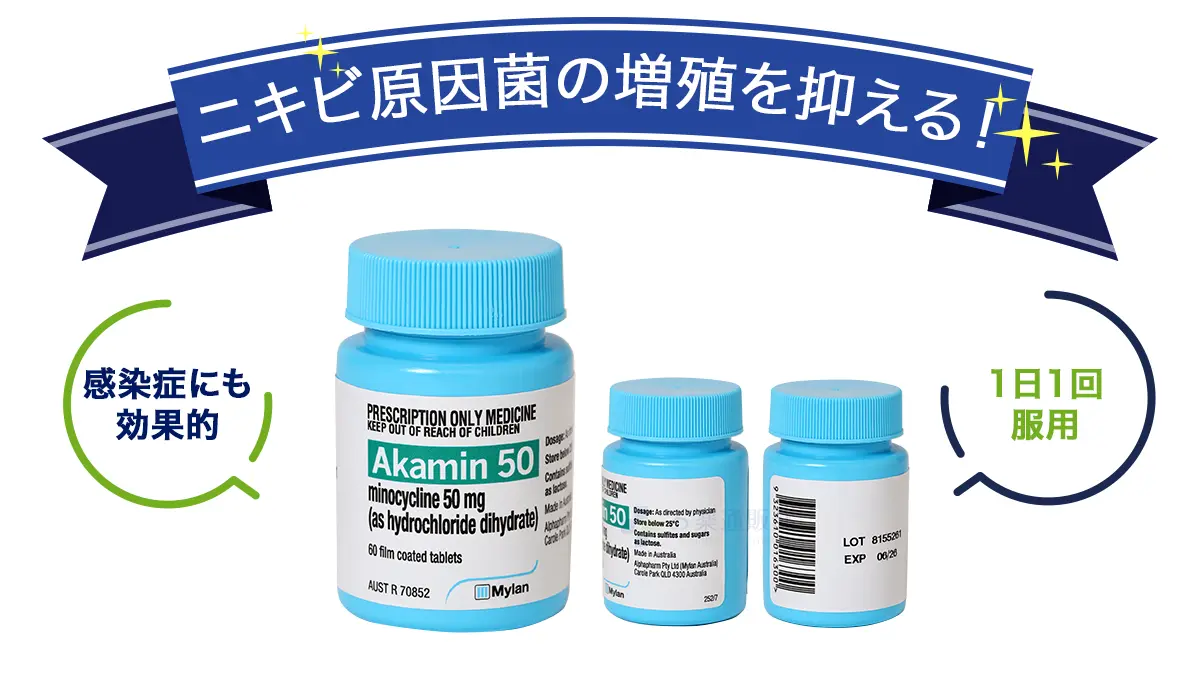 ニキビ原因菌の増殖を抑える!